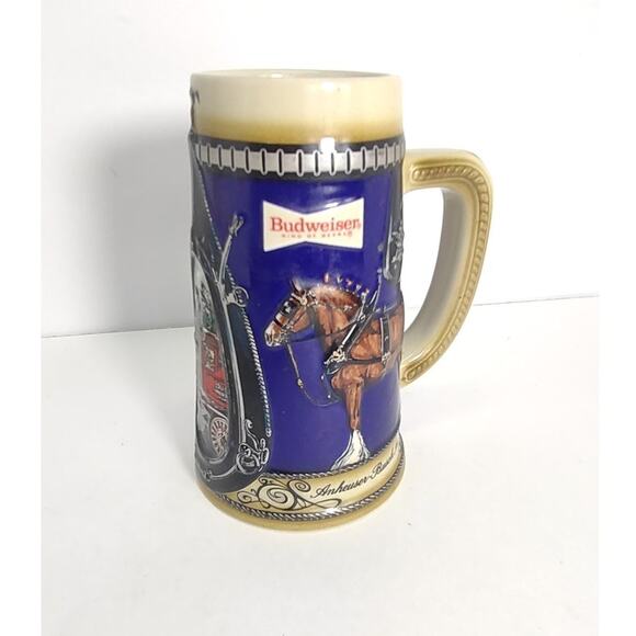 Budweiser Vintage Ceramarte Anheuser-Busch Beer Stein Collectable Clydesdale - Picture 1 of 6